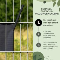 Sichtschutzstreifen-Clips Zubehör PVC 10er-Pack -Haushaltsgerätegeschäft 10037988 de 0003 usp