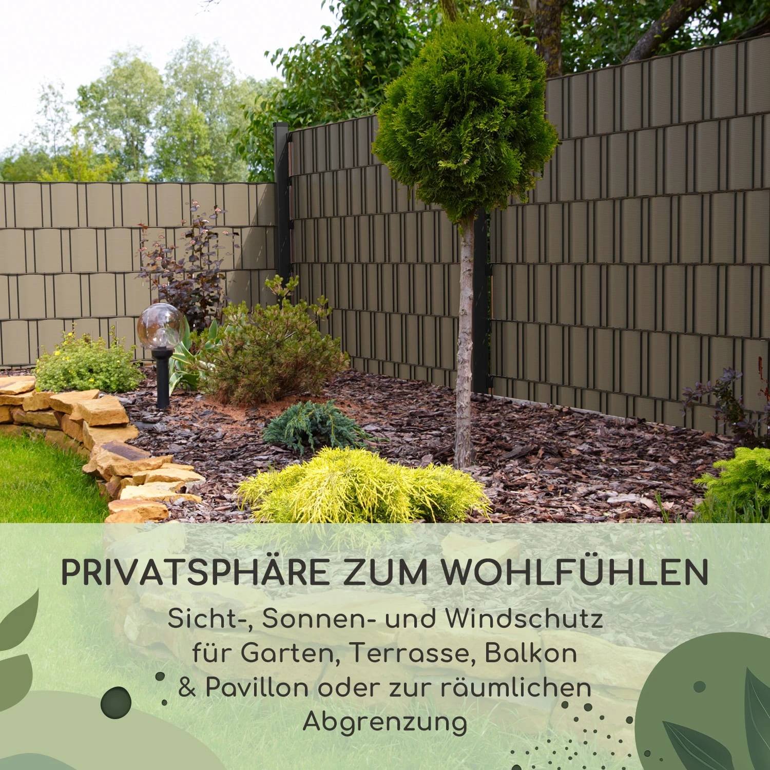 Sichtschutzstreifen Zaunblenden PVC-Hartplastik 2,53 X 0,19 M 4 Sichtschutzstreifen Zaunblenden PVC-Hartplastik 2,53 X 0,19 M – Bild 2