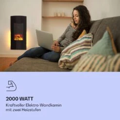 Klarstein Lamington Elektrokamin 2000 W LED-Flammen Heizlüfter Timer Ambientelicht 9 Klarstein Lamington Elektrokamin 2000 W LED-Flammen Heizlüfter Timer Ambientelicht -Haushaltsgerätegeschäft 10038005 de 0002 logo