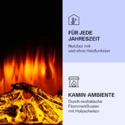 Klarstein Lamington Elektrokamin 2000 W LED-Flammen Heizlüfter Timer Ambientelicht 13 Klarstein Lamington Elektrokamin 2000 W LED-Flammen Heizlüfter Timer Ambientelicht -Haushaltsgerätegeschäft 10038005 de 0006 logo