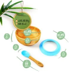 Kindergeschirr Mit Bambusschale Und Löffel 400 Ml Inkl. Saugnapf Ø: 13,7 Cm -Haushaltsgerätegeschäft 10038070 yy 0006 logo