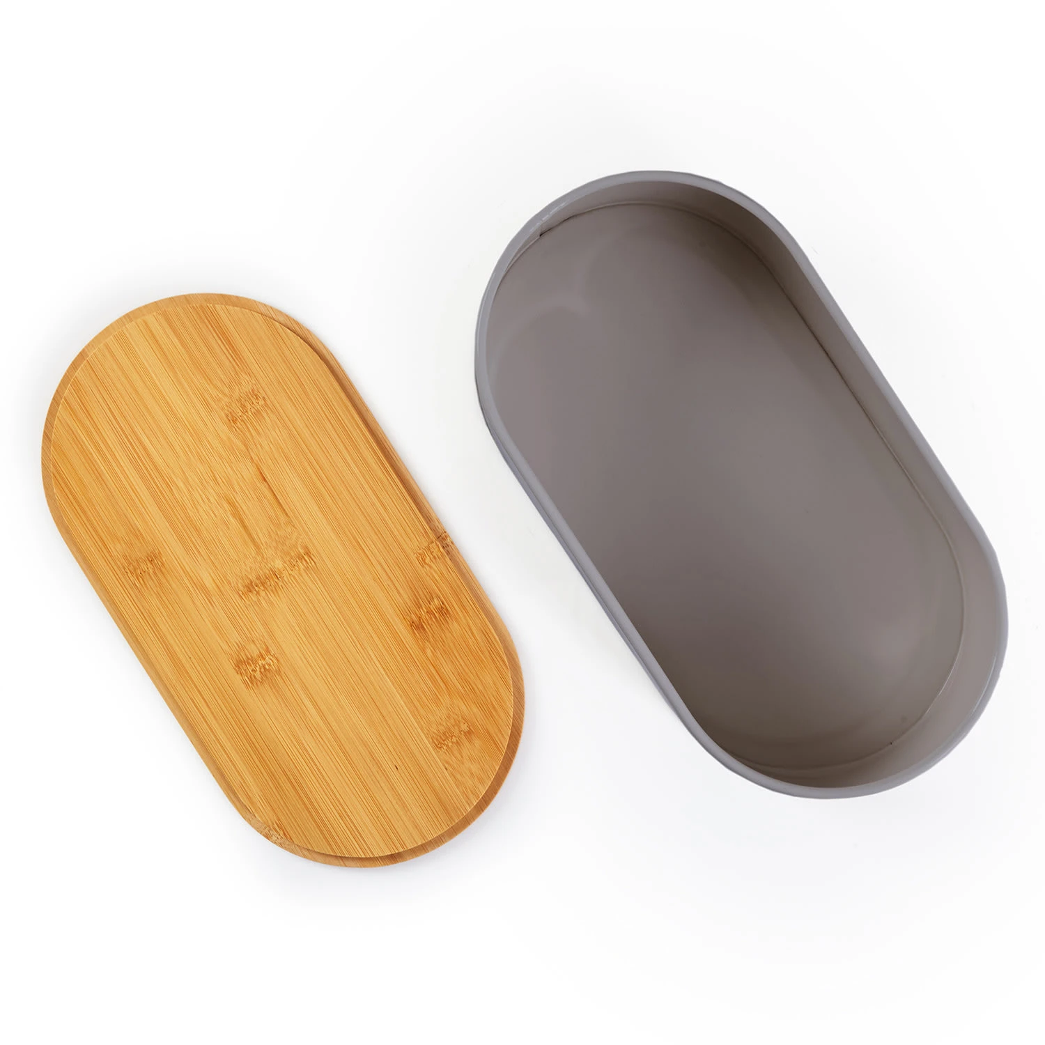 Rök Brotbox Metallblech Bambusdeckel 33,5 X 13 X 18 Cm (BxHxT) Oval 5 Rök Brotbox Metallblech Bambusdeckel 33,5 X 13 X 18 Cm (BxHxT) Oval – Bild 3