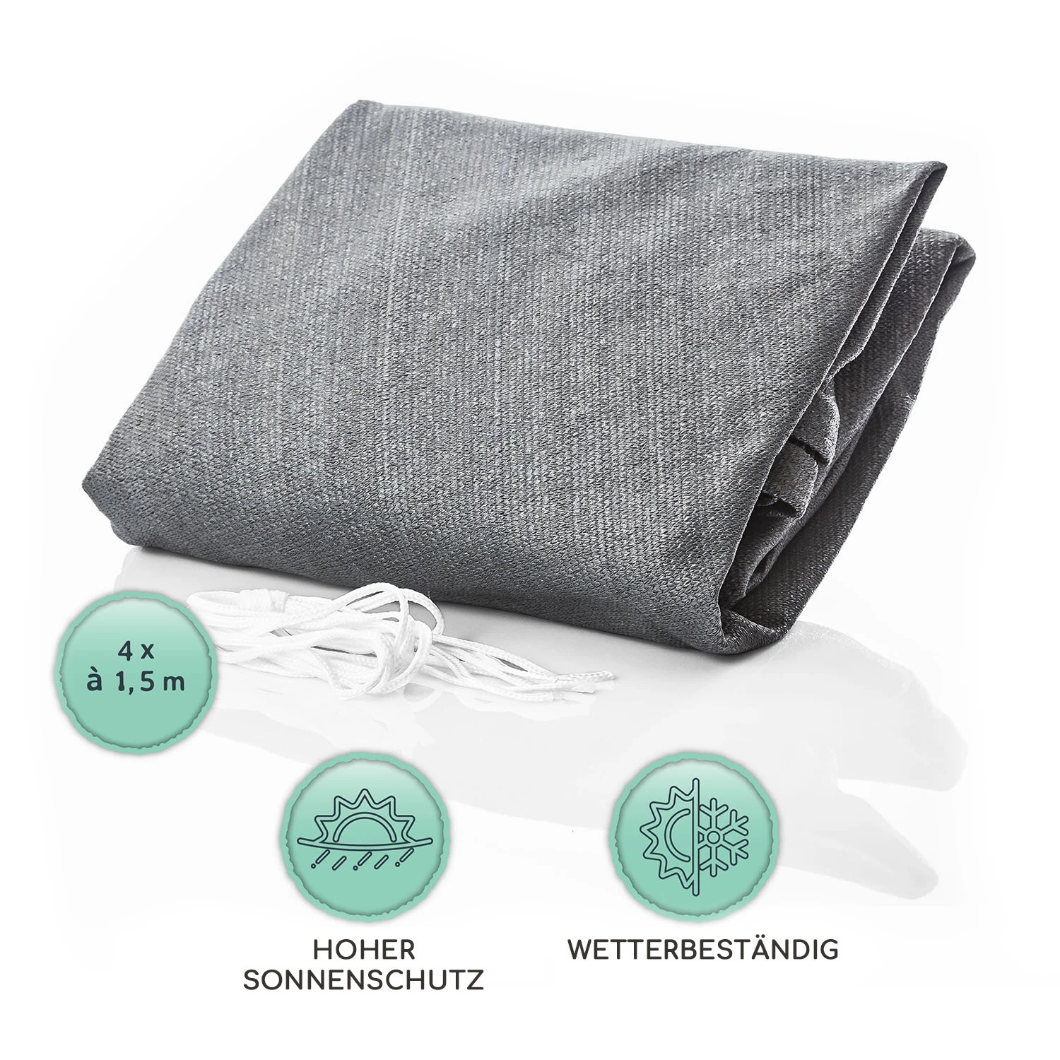 Dreieckiges Sonnensegel 3x3x3 M Befestigungsringe PE Luftdurchlässig 7 Dreieckiges Sonnensegel 3x3x3 M Befestigungsringe PE Luftdurchlässig – Bild 5