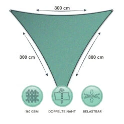 Dreieckiges Sonnensegel 3x3x3 M Befestigungsringe PE Luftdurchlässig 13 Dreieckiges Sonnensegel 3x3x3 M Befestigungsringe PE Luftdurchlässig -Haushaltsgerätegeschäft 10038147 de 0006 logo