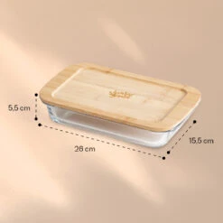 Aufschnittbox Mit Deckel 1 Liter 2er Set Glas Bambus Hitzebeständig -Haushaltsgerätegeschäft 10038232 de 0006 logo