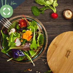 Glasschüssel 865 Ml Bambusdeckel Verschließbar BPA-frei Größe S -Haushaltsgerätegeschäft 10038272 yy 0006 logo