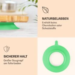 Kindergeschirr Bambusteller & Löffel 250 Ml Inkl. Saugnapf 18 X 18 Cm -Haushaltsgerätegeschäft 10038287 de 0003 logo