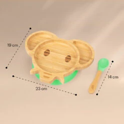 Kindergeschirr Bambusteller & Löffel 250 Ml Inkl. Saugnapf 18 X 18 Cm -Haushaltsgerätegeschäft 10038287 yy 0006 logo