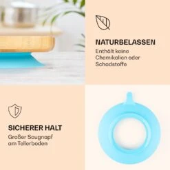 Kindergeschirr Bambusteller & Löffel 250 Ml Inkl. Saugnapf 18 X 18 Cm -Haushaltsgerätegeschäft 10038288 de 0003 logo