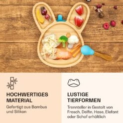 Kindergeschirr Bambusteller & Löffel 250 Ml Inkl. Saugnapf 18 X 18 Cm -Haushaltsgerätegeschäft 10038288 de 0004 logo
