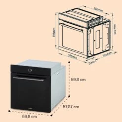 Illuminosa Smart Einbaubackofen 2800W 11 Funktionen App-Steuerung -Haushaltsgerätegeschäft 10038335 yy 0007 dimensions