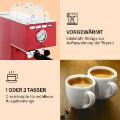 Pausa Espressomaker 1350 Watt 20 Bar Druck Wassertank: 1,4 Liter Edelstahl -Haushaltsgerätegeschäft 10038394 de 0004 logo