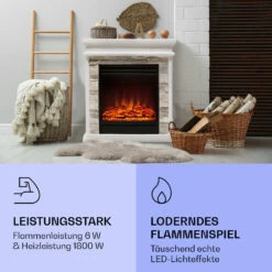 Nevis Peak Elektrischer Kamin 1800 W Heizfunktion 10 Bis 30 °C Fernbedienung -Haushaltsgerätegeschäft 10038399 de 0004 logo