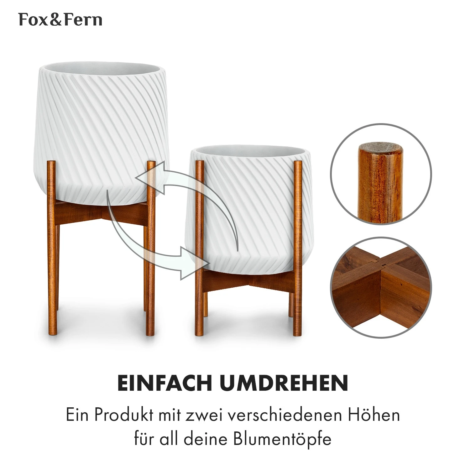 Zeist Pflanzenhalter 2 Höhen Kombinierbar Steck-Design Naturbelassen 7 Zeist Pflanzenhalter 2 Höhen Kombinierbar Steck-Design Naturbelassen – Bild 5