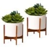 Thorn Blumentopf Mit Ständer 50er Jahre Stil 2er-Set Akazie 19,6x20x19,6 Cm 1 Thorn Blumentopf Mit Ständer 50er Jahre Stil 2er-Set Akazie 19,6x20x19,6 Cm -Haushaltsgerätegeschäft 10038441 yy 0001 titel