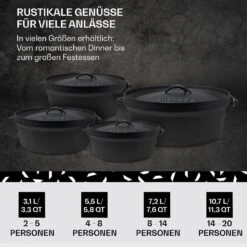Galloway Dutch Oven 9.0 BBQ-Topf Gusseisen Größe L / 9 Qt 14 Galloway Dutch Oven 9.0 BBQ-Topf Gusseisen Größe L / 9 Qt -Haushaltsgerätegeschäft 10038582 de 0006 usp