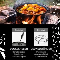 Galloway Dutch Oven 12.0 BBQ-Topf Gusseisen Größe XL / 12 Qt -Haushaltsgerätegeschäft 10038583 de 0002 usp