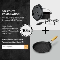 Guernsey Premium Dutch Oven 12.0 BBQ-Topf Gusseisen Voreingebrannt Größe XL / 12 Qt 15 Guernsey Premium Dutch Oven 12.0 BBQ-Topf Gusseisen Voreingebrannt Größe XL / 12 Qt -Haushaltsgerätegeschäft 10038640 de 0007 usp