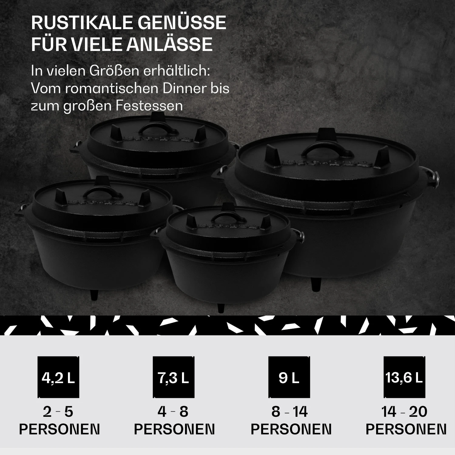 Guernsey Premium Dutch Oven 9.0 BBQ-Topf Gusseisen Standfüße Größe L / 9 Qt 8 Guernsey Premium Dutch Oven 9.0 BBQ-Topf Gusseisen Standfüße Größe L / 9 Qt – Bild 6