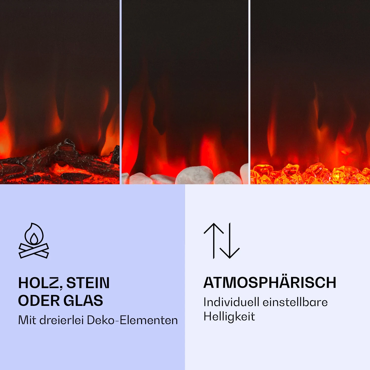 Galeras Elektrischer Wand- Und Einbaukamin 1800 W LED 3 Farben Timer 6 Galeras Elektrischer Wand- Und Einbaukamin 1800 W LED 3 Farben Timer – Bild 4