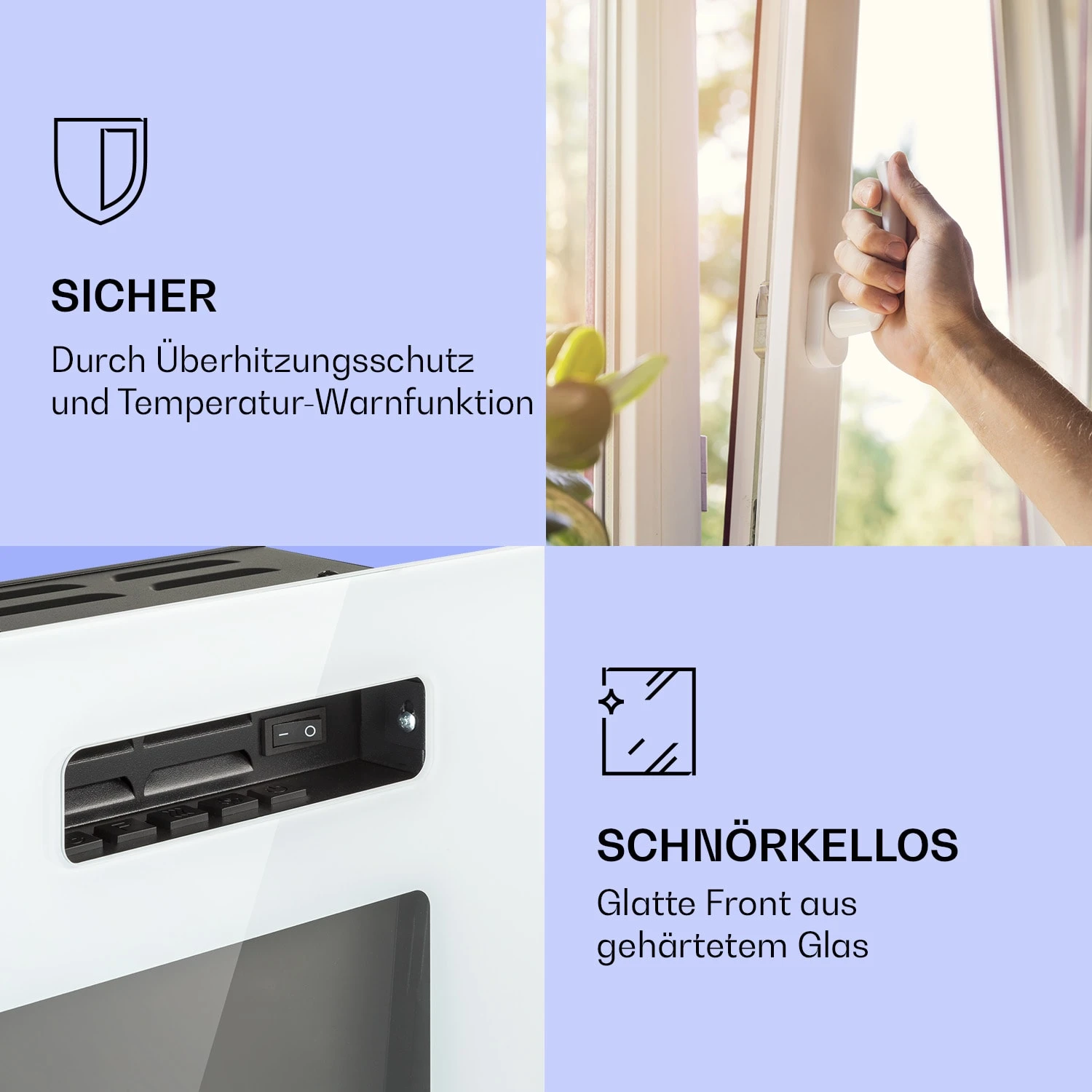 Galeras Elektrischer Wand- Und Einbaukamin 1800 W LED 3 Farben Timer 9 Galeras Elektrischer Wand- Und Einbaukamin 1800 W LED 3 Farben Timer – Bild 7