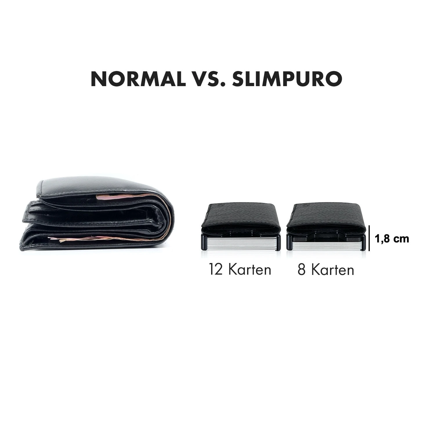 ZNAP Slim Wallet 12 Karten Münzfach 8 X 1,8 X 6 Cm (BxHxT) RFID-Schutz 8 ZNAP Slim Wallet 12 Karten Münzfach 8 X 1,8 X 6 Cm (BxHxT) RFID-Schutz – Bild 6