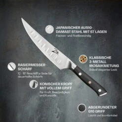 Alpha-Royal Japanese Serie 6" Ausbeinmesser Japanischer AUS10 Damaszener-Stahl -Haushaltsgerätegeschäft 10038986 de 0002 logo