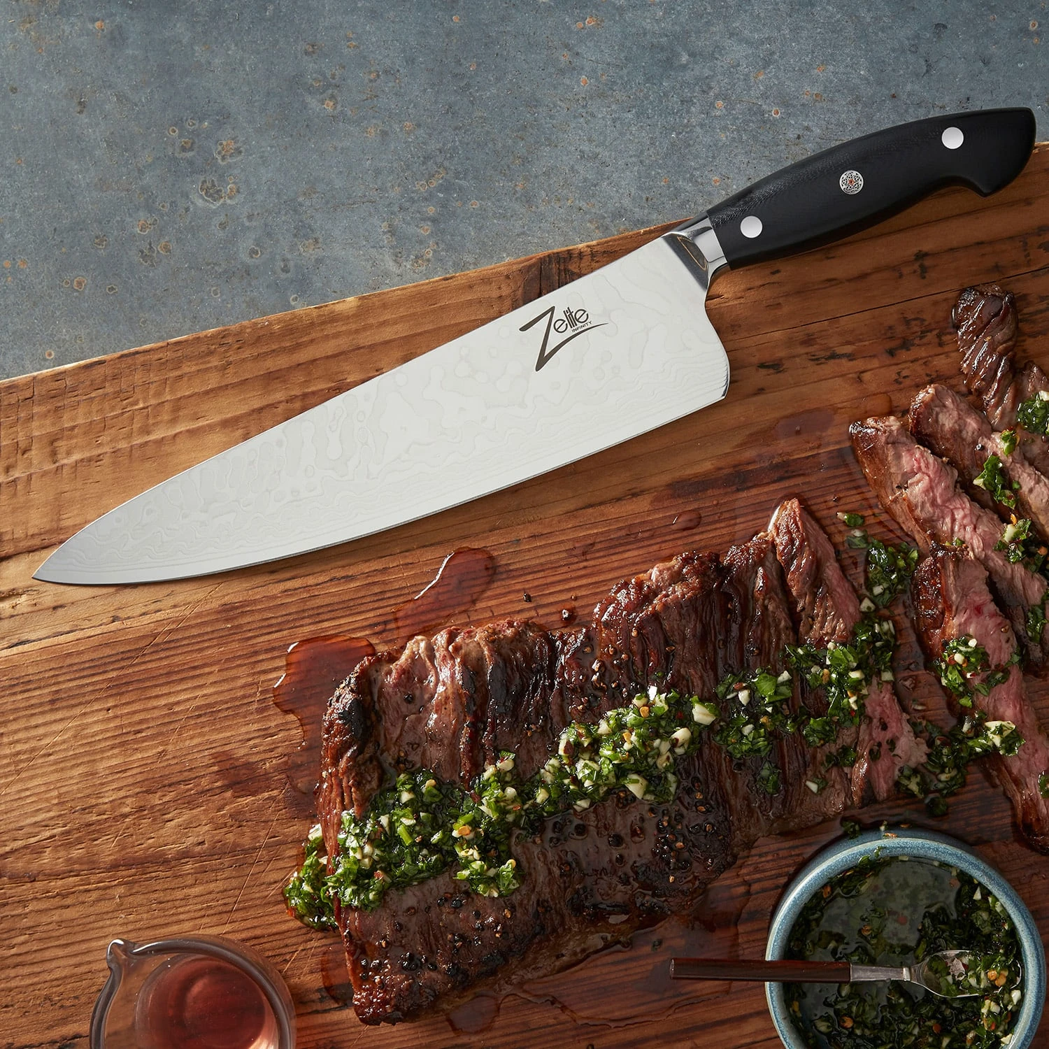 Executive-Plus Serie 10" Kochmesser 61 HRC Damaszenerstahl 5 Executive-Plus Serie 10" Kochmesser 61 HRC Damaszenerstahl – Bild 3