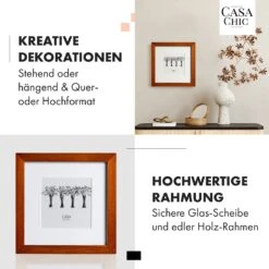 Bristol Bilderrahmen Glasscheibe 20 X 20 Cm Mit Passepartout Echtholz -Haushaltsgerätegeschäft 10039325 de 0003 usp