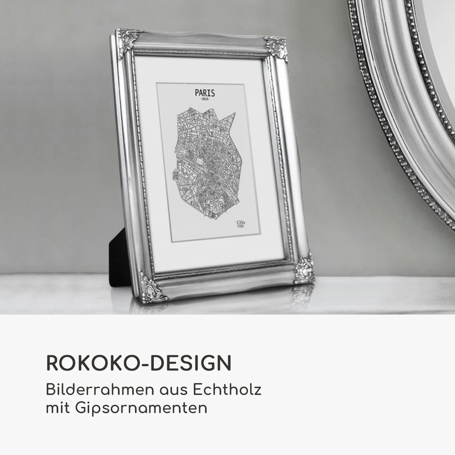 Regent Bilderrahmen Rechteckig 25 X 20 Cm Fotos Passepartout Glas Rokoko 4 Regent Bilderrahmen Rechteckig 25 X 20 Cm Fotos Passepartout Glas Rokoko – Bild 2