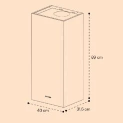 Monumenta Wandabzugshaube Aluminium 559m³/h LED EEK B -Haushaltsgerätegeschäft 10039395 yy 0006 dimensions