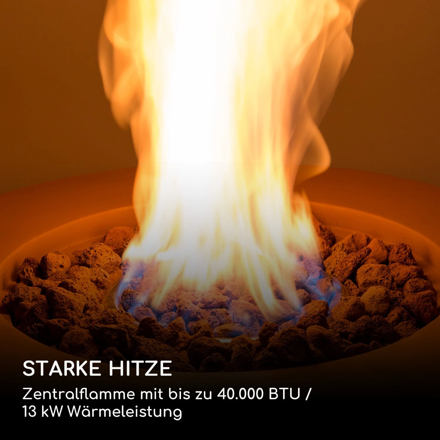 Vitina Gas-Feuerstelle 40.000BTU/13kW Abdeckung Edelstahlbrenner 5 Vitina Gas-Feuerstelle 40.000BTU/13kW Abdeckung Edelstahlbrenner – Bild 3