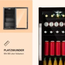 Beersafe 3XL Onyx Kühlschrank 98 Liter 4 Böden Panoramaglastür -Haushaltsgerätegeschäft 10039655 de 0002 logo
