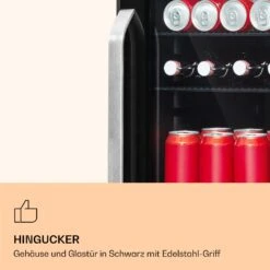 Beersafe 3XL Onyx Kühlschrank 98 Liter 4 Böden Panoramaglastür -Haushaltsgerätegeschäft 10039655 de 0003 logo