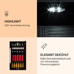 Beersafe 3XL Onyx Kühlschrank 98 Liter 4 Böden Panoramaglastür -Haushaltsgerätegeschäft 10039655 de 0004 logo