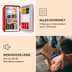Audrey Retro-Kühlschrank 70 Liter 3 Regale 2 Türfächer Innenbeleuchtung -Haushaltsgerätegeschäft 10039692 de 0006 logo