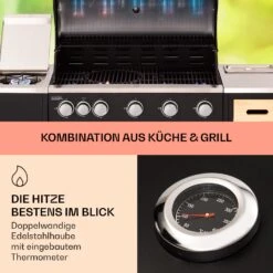 Jersey Outdoor Kitchen Gasgrill 20,7 KW 5+1 Brenner Mobil Regenschutz 12 Jersey Outdoor Kitchen Gasgrill 20,7 KW 5+1 Brenner Mobil Regenschutz -Haushaltsgerätegeschäft 10039855 de 0003 usp