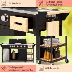 Jersey Outdoor Kitchen Gasgrill 20,7 KW 5+1 Brenner Mobil Regenschutz 14 Jersey Outdoor Kitchen Gasgrill 20,7 KW 5+1 Brenner Mobil Regenschutz -Haushaltsgerätegeschäft 10039855 de 0005 usp