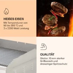 Grillmeile 4400 Elektrogrill Plancha 2x2200W Grillplatte Edelstahl -Haushaltsgerätegeschäft 10039916 de 0005 logo