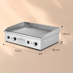 Grillmeile 4400 Elektrogrill Plancha 2x2200W Grillplatte Edelstahl -Haushaltsgerätegeschäft 10039916 yy 0008 dimensions