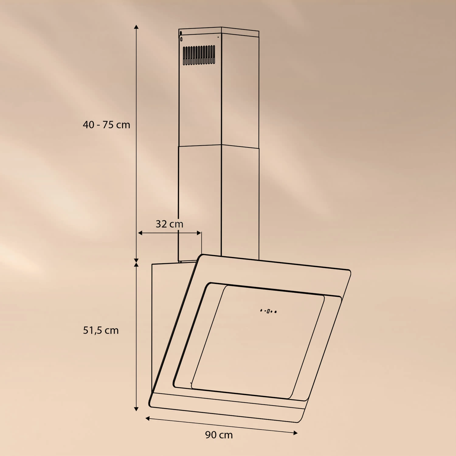 Aurora Eco 90 Dunstabzugshaube 550 M³/h 90cm Kopffrei Ambientelicht 9 Aurora Eco 90 Dunstabzugshaube 550 M³/h 90cm Kopffrei Ambientelicht – Bild 7