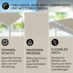 Blumfeldt La Rochelle Gazebo Schrägdach UV 50+ Aluminium Polyester 8 Blumfeldt La Rochelle Gazebo Schrägdach UV 50+ Aluminium Polyester -Haushaltsgerätegeschäft 10040099 de 0002 logo
