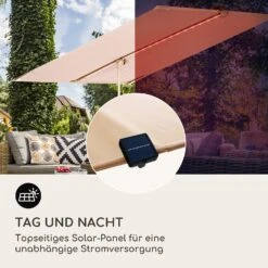 Blumfeldt Bayonne Sonnenschirm 130 X 180 Cm Polyester UV 50 Solar LED -Haushaltsgerätegeschäft 10040103 de 0006 logo