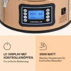 Mundschenk Maischekessel, Bierbrauanlage, 2500 W, 30 L, 9 Programme -Haushaltsgerätegeschäft 10040144 de 0003 logo
