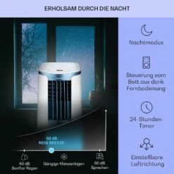 New Breeze 7 Mobile Klimaanlage 7000BTU 2,1kW Bis 34m² EEC A Mobil Fernbedienung -Haushaltsgerätegeschäft 10040153 de 0004 usp