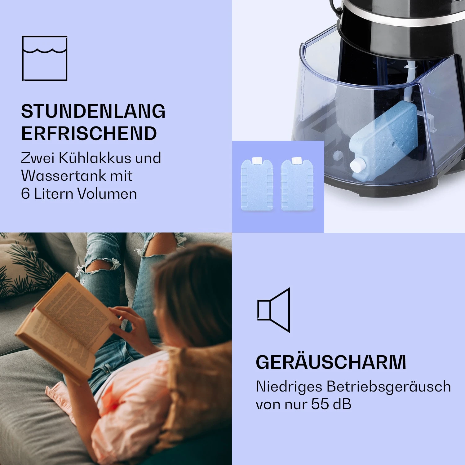 Skyscraper Ice Smart 4-in-1 Luftkühler & Ventilator WiFi 210m³/h Fernbedienung 8 Skyscraper Ice Smart 4-in-1 Luftkühler & Ventilator WiFi 210m³/h Fernbedienung – Bild 6