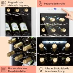 Shiraz 18 Slim Uno Weinkühlschrank 50l 18Fl Touch-Bedienfeld 5-18°C -Haushaltsgerätegeschäft 10040215 de 0005 usp