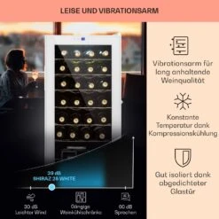 Shiraz 28 Uno Weinkühlschrank 74l 28Fl Touch-Bedienfeld 5-18°C -Haushaltsgerätegeschäft 10040218 de 0004 usp