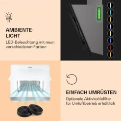 Aurora 60 Smart Dunstabzugshaube 550 M³/h 60cm Kopffrei Ambiente-Licht EEC A++ 14 Aurora 60 Smart Dunstabzugshaube 550 M³/h 60cm Kopffrei Ambiente-Licht EEC A++ -Haushaltsgerätegeschäft 10040235 de 0005 logo