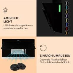 Aurora 90 Smart Dunstabzugshaube 550 M³/h 90cm Kopffrei Ambiente-Licht EEC A++ -Haushaltsgerätegeschäft 10040236 de 0005 logo